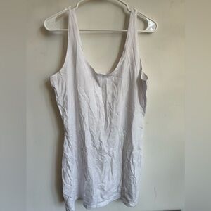 White long tank top